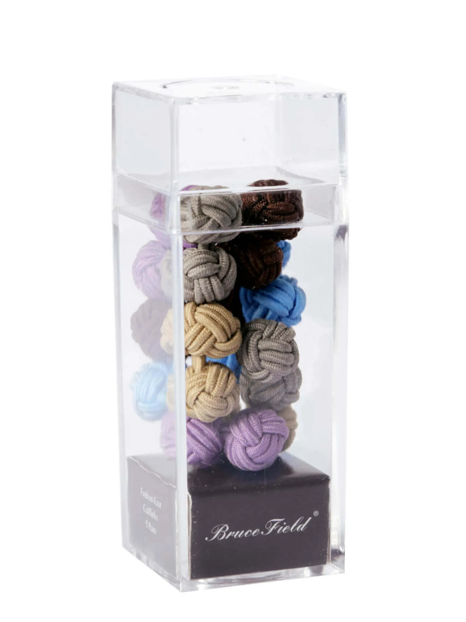 Bruce Field Assortiment de boutons de manchette passementerie pure soie unie