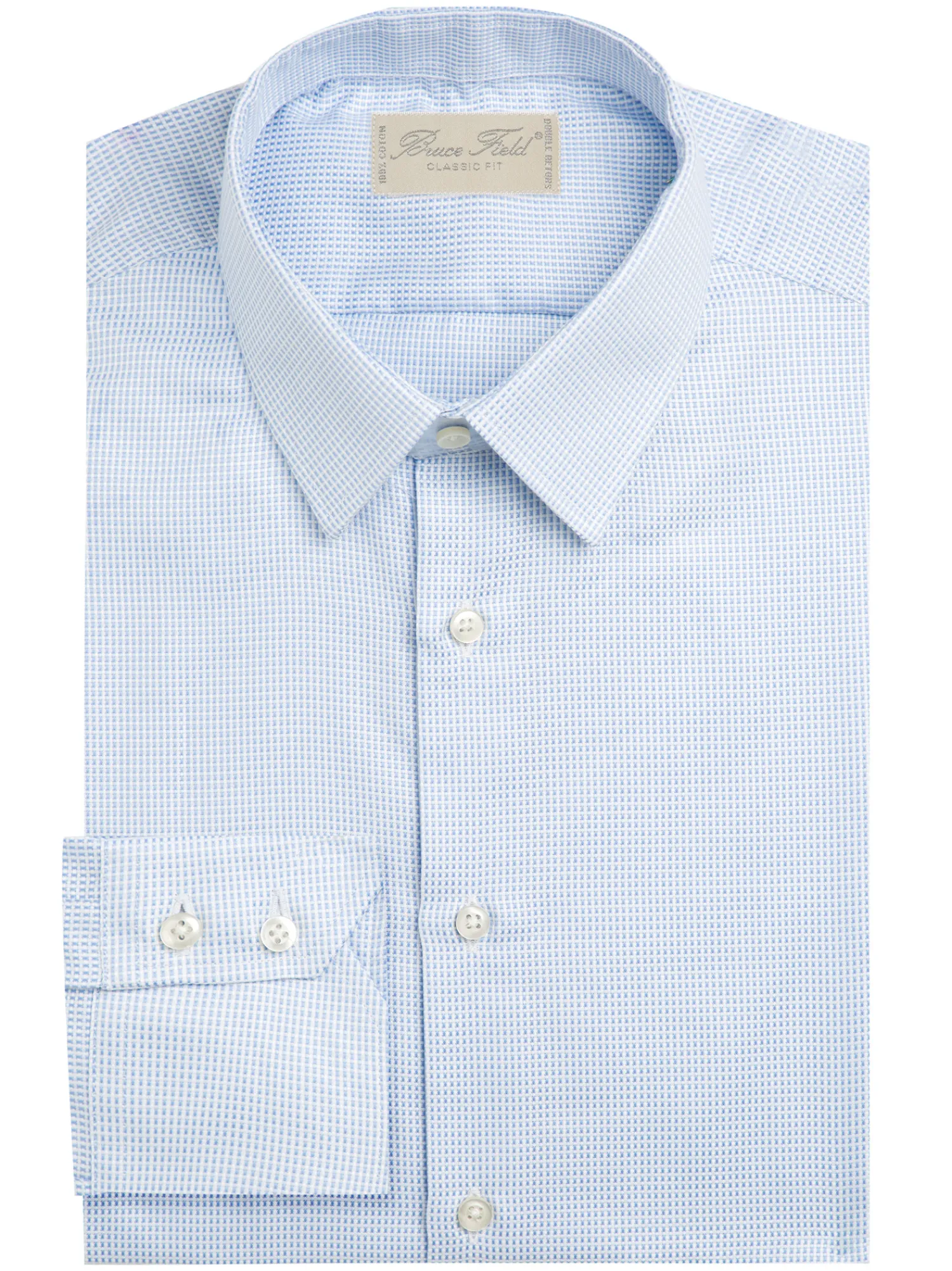 chemise_alexian_coupe_classique_pur_coton__carreaux_menton_2.webp Homme Bruce Field Chemise Alexian coupe classique pur coton à carreaux Menton