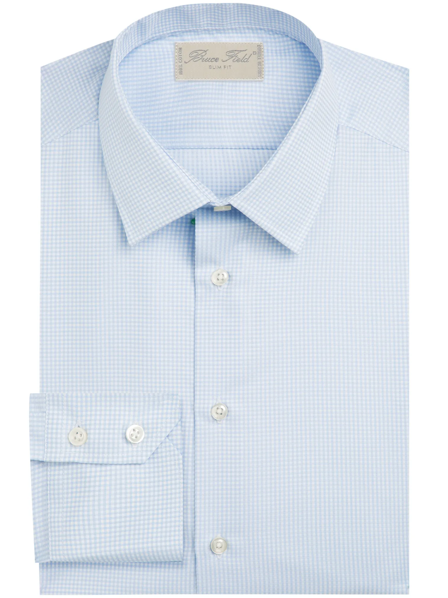 chemise_benton_cintre_pur_coton__petit_carreaux_mondragone_2.webp Homme Bruce Field Chemise Benton cintrée pur coton à petit carreaux Mondragone