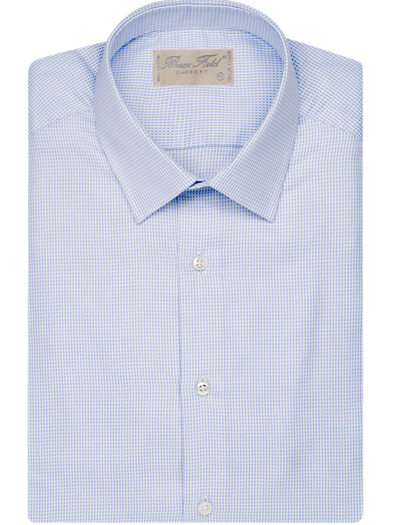 Homme Bruce Field Chemise Benton cintrée pur coton à petits carreaux Menton