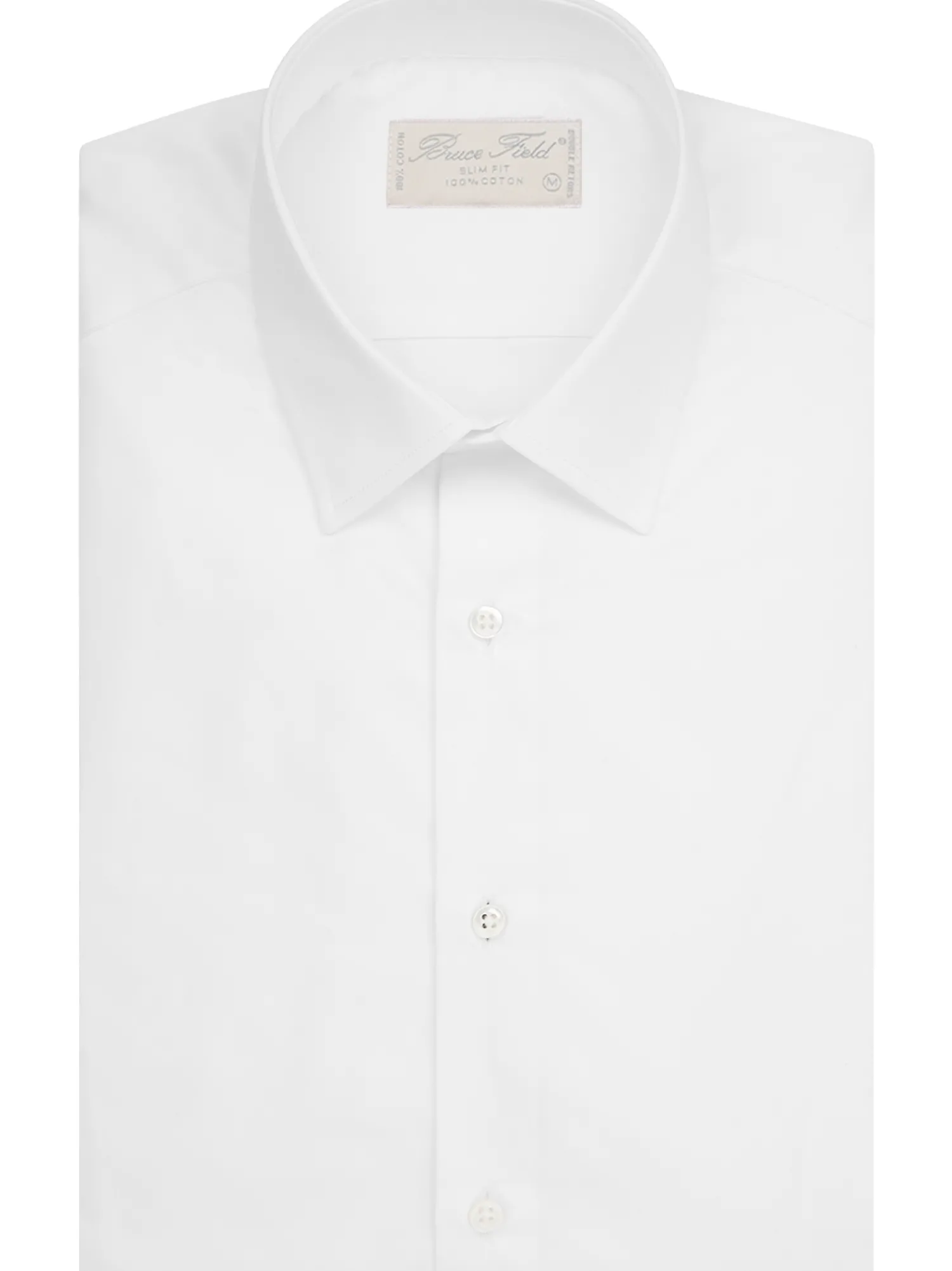Homme Bruce Field Chemise Benton cintrée unie en pur coton à poignet mousquetaire Palma