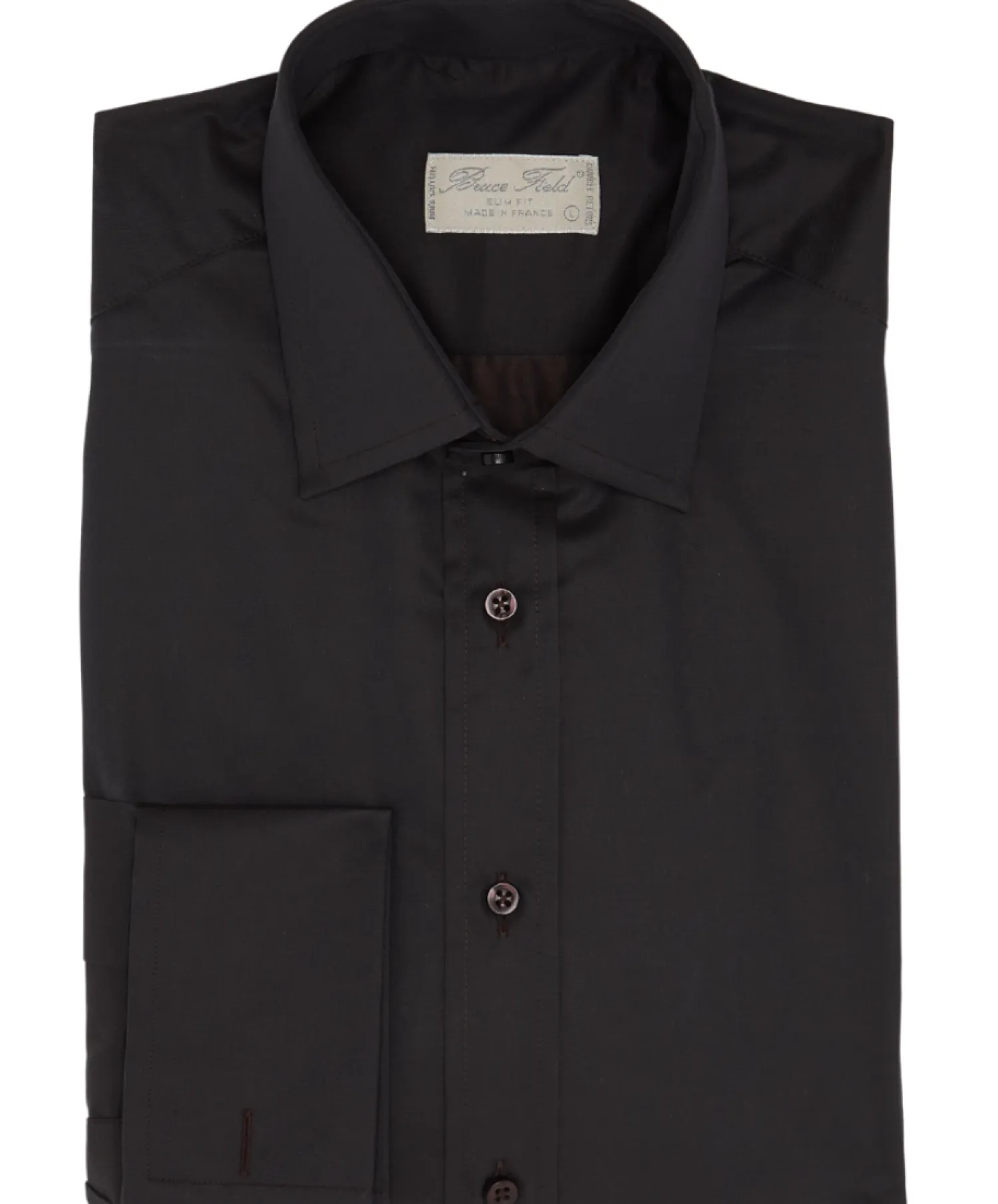 Homme Bruce Field Chemise Benton cintrée unie en pur coton à poignet mousquetaire Palma