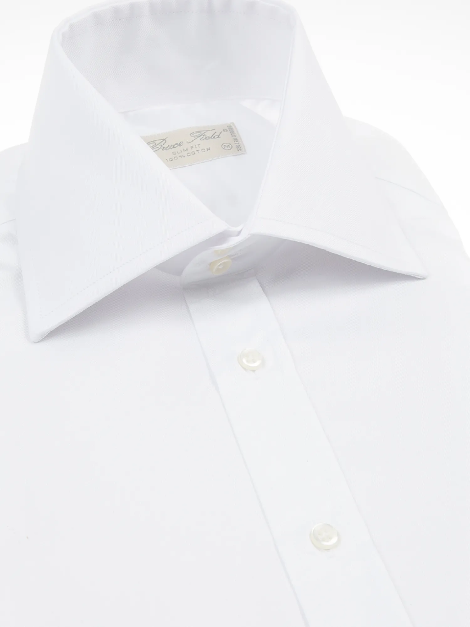 chemise_cintre_en_pur_coton_unie__col_haut_deux_boutons_2.webp Homme Bruce Field Chemise cintrée en pur coton unie à col haut deux boutons