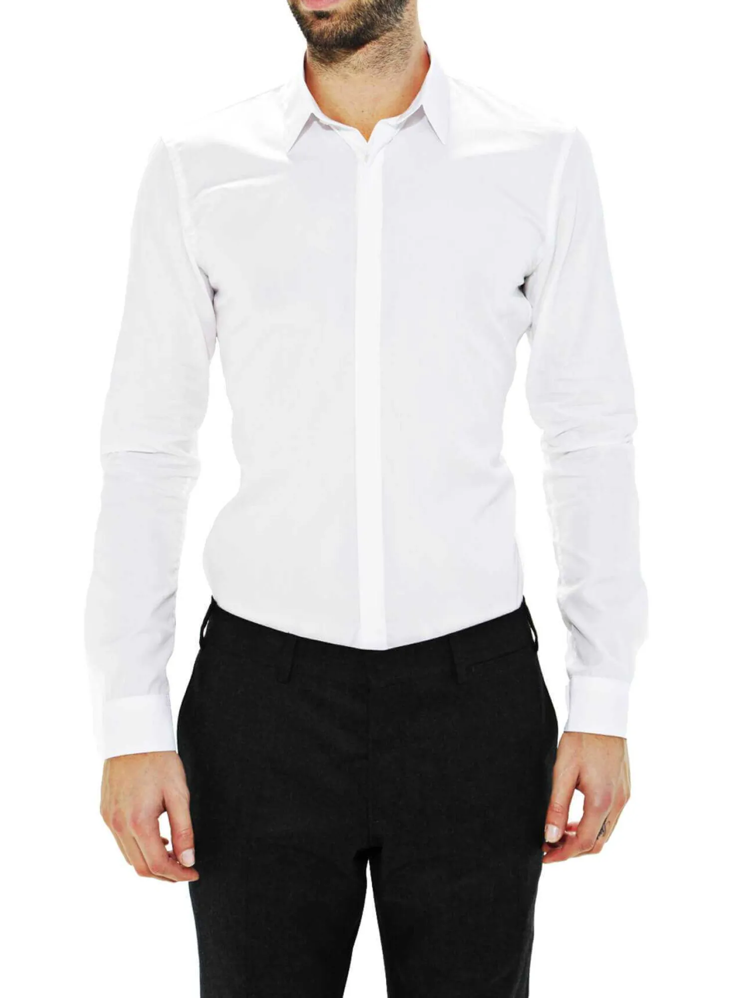 Homme Bruce Field Chemise Thomas cintrée à gorge cachée Easy Care Non Iron