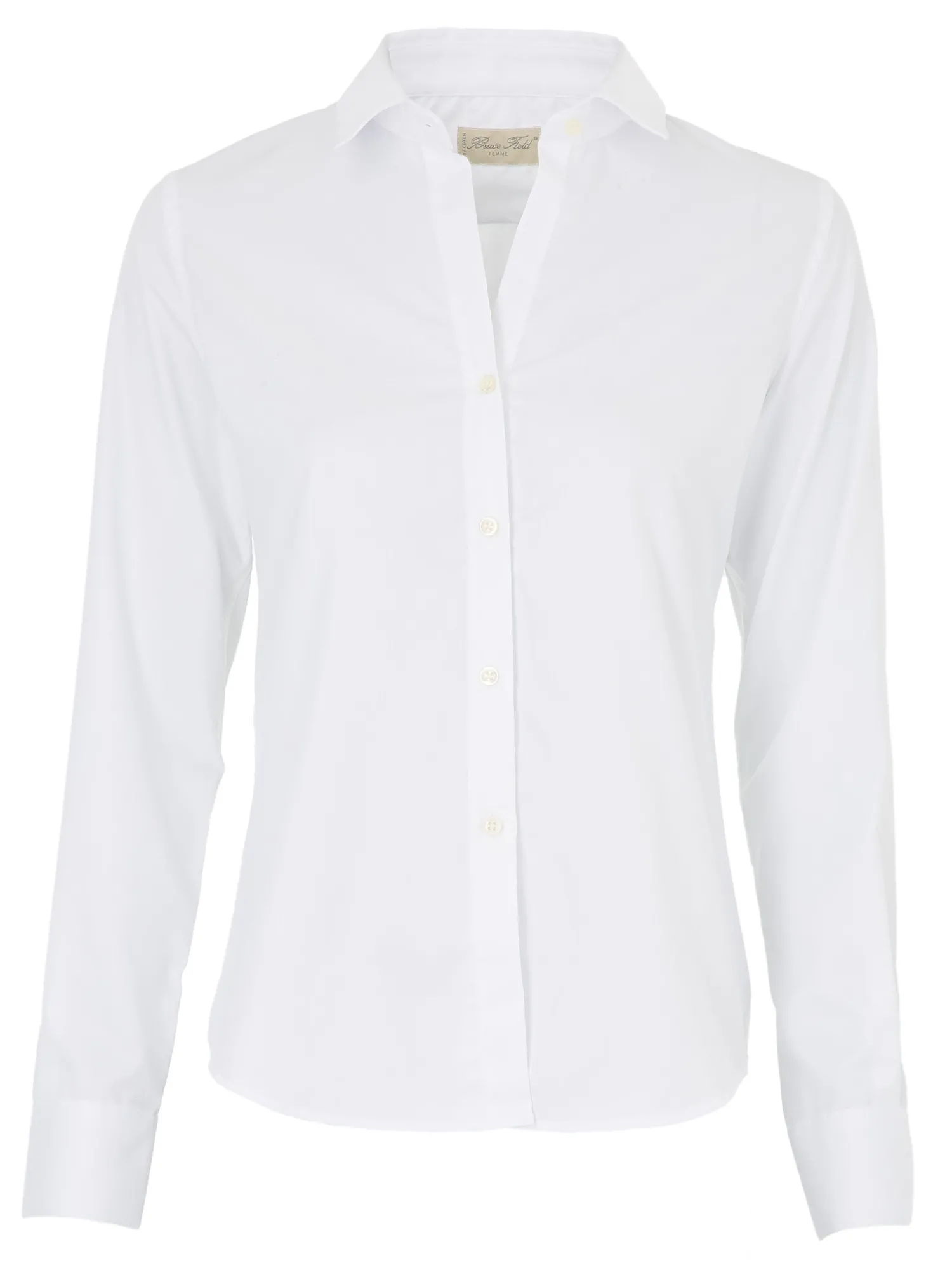 Femme Bruce Field Chemisier cintré Thyna en pure coton Easy care Non Iron uni et décolleté profond