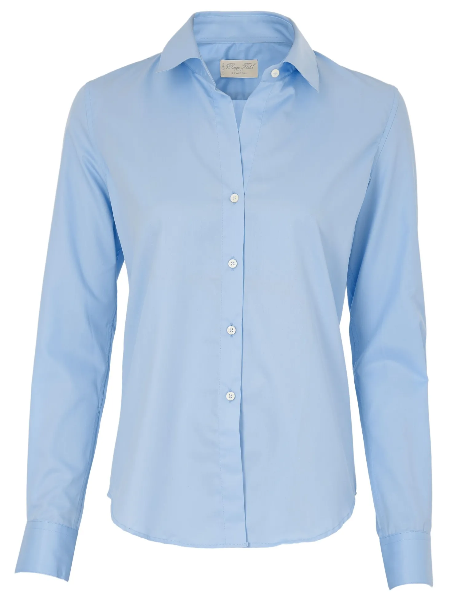 Femme Bruce Field Chemisier cintré Thyna en pure coton uni et décolleté profond