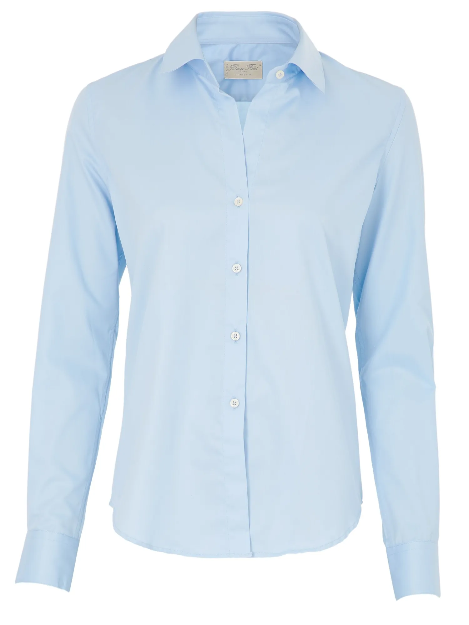 Femme Bruce Field Chemisier cintré Thyna en pure coton uni et décolleté profond