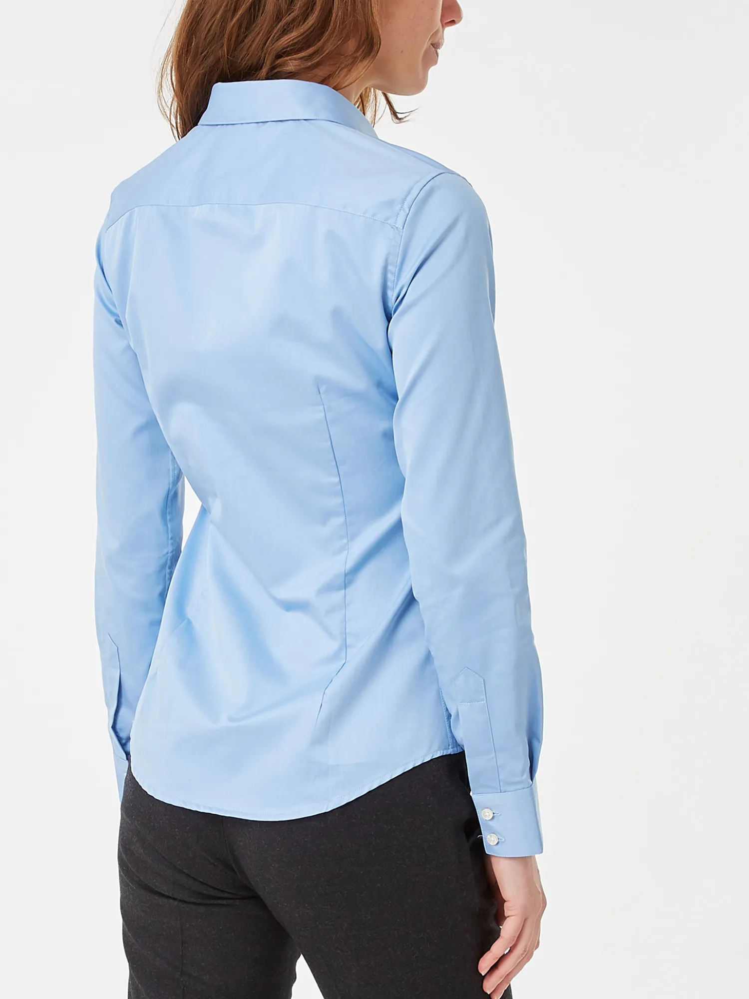 Femme Bruce Field Chemisier cintré Thyna en pure coton uni et décolleté profond