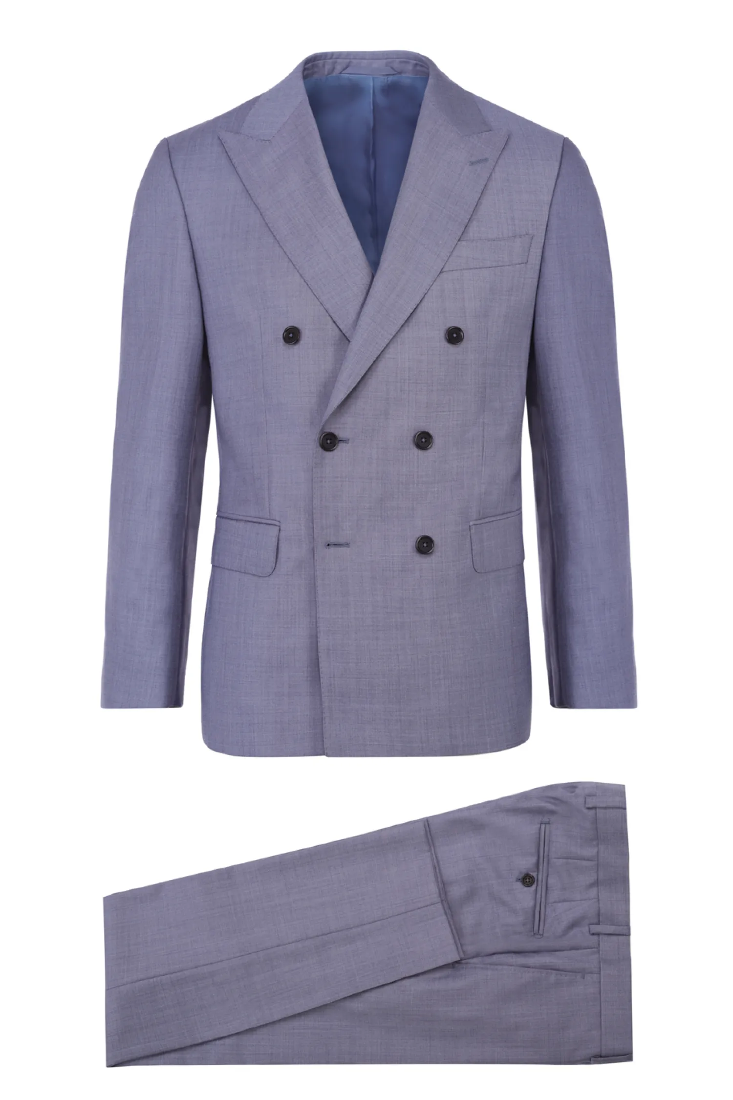 Homme Bruce Field Costume Mathieu Fil à Fil coupe croisée moderne pur laine Vitale Barberis Canonico