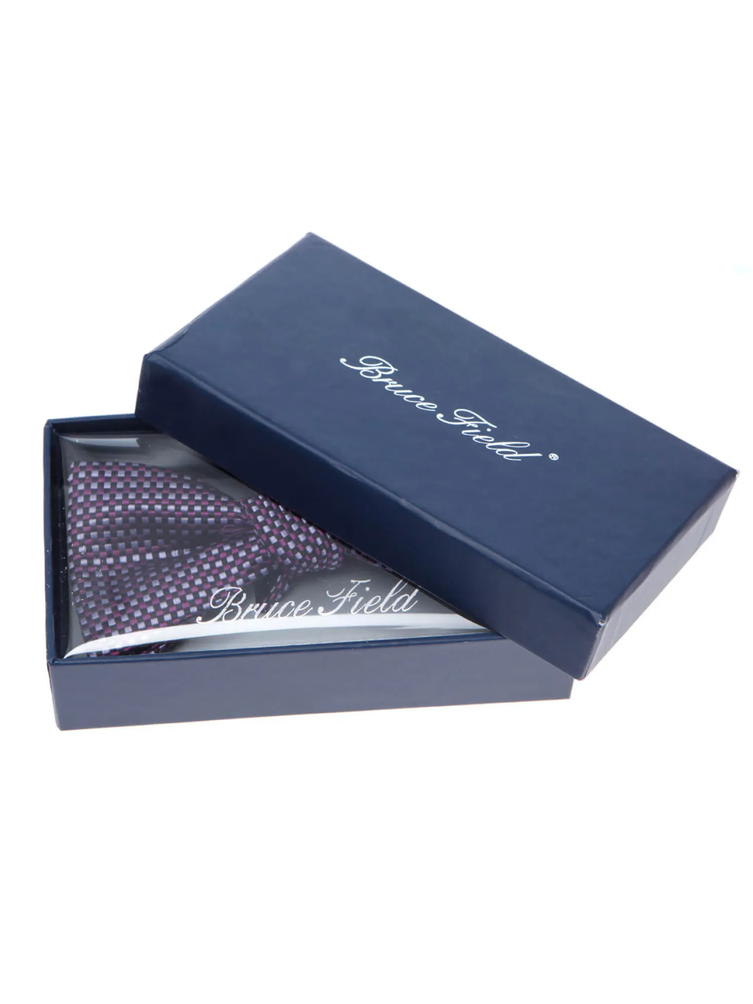 noeud_papillon_pure_soie__damier_parme_2.webp Bruce Field Noeud papillon pure soie à damier