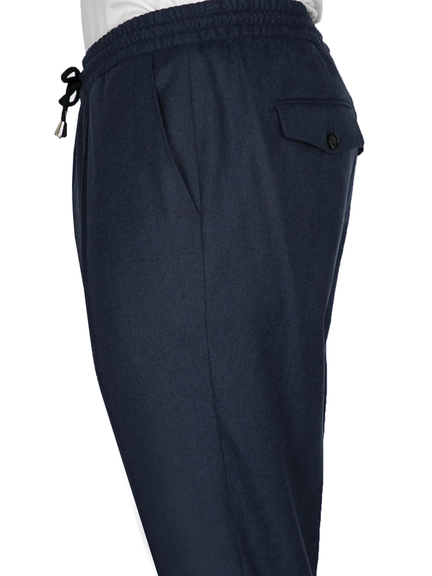 Homme Bruce Field Pantalon Dany fuselé flanelle pure laine à cordon