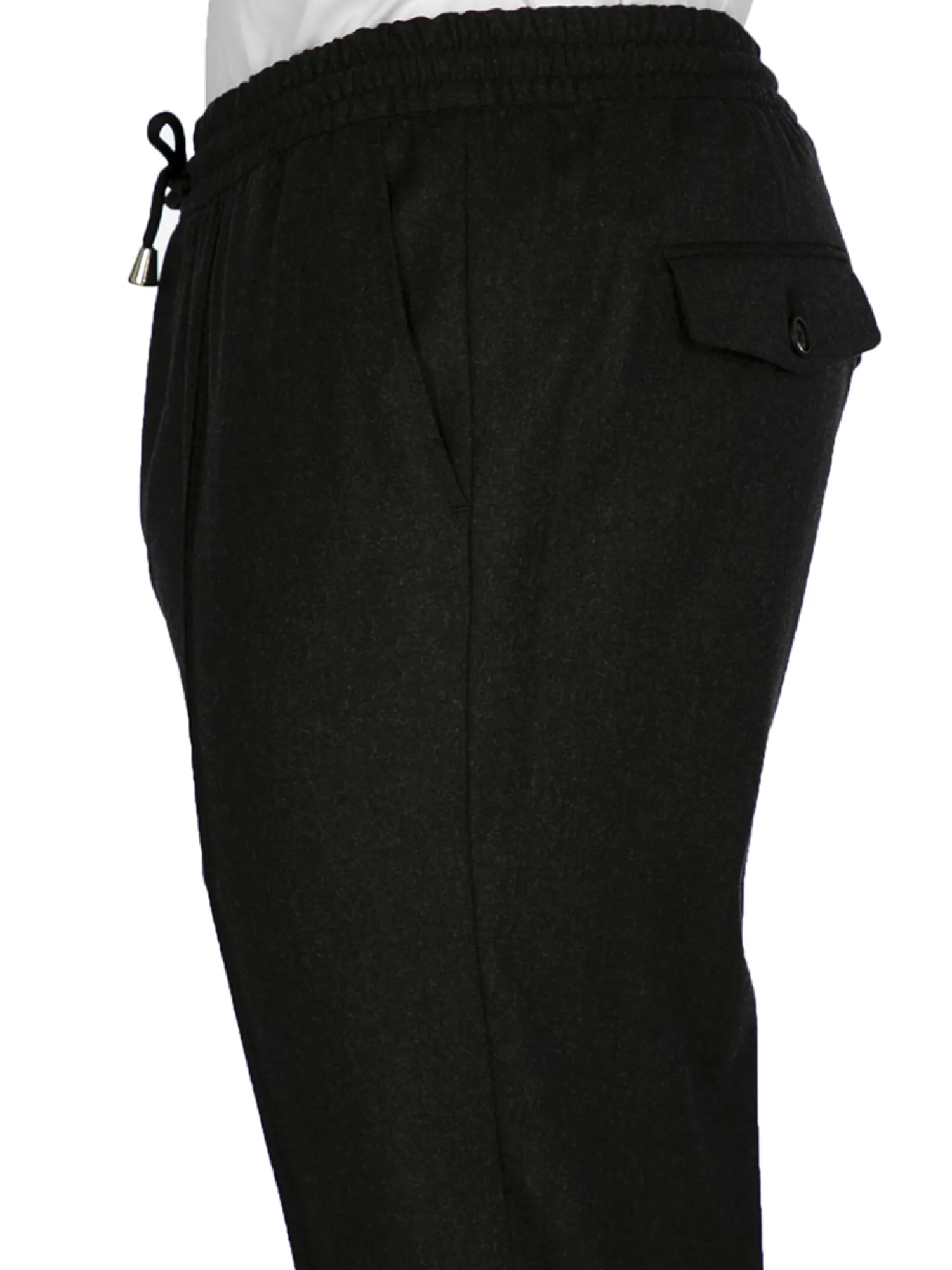 Homme Bruce Field Pantalon Dany fuselé flanelle pure laine à cordon