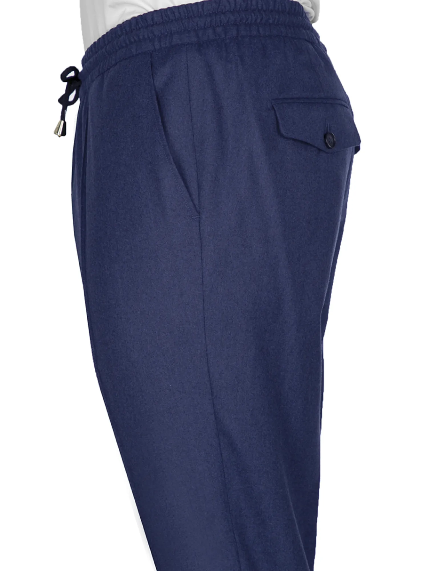 Homme Bruce Field Pantalon Dany fuselé flanelle pure laine à cordon