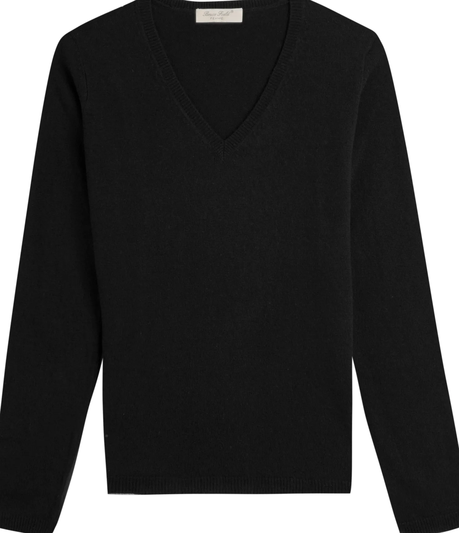 Femme Bruce Field Pull fermme col V en laine et cachemire jauge 12 Maeva