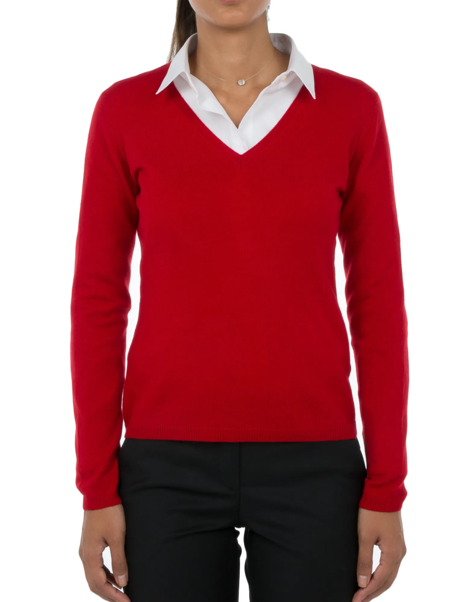 Femme Bruce Field Pull fermme col V en laine et cachemire jauge 12 Maeva