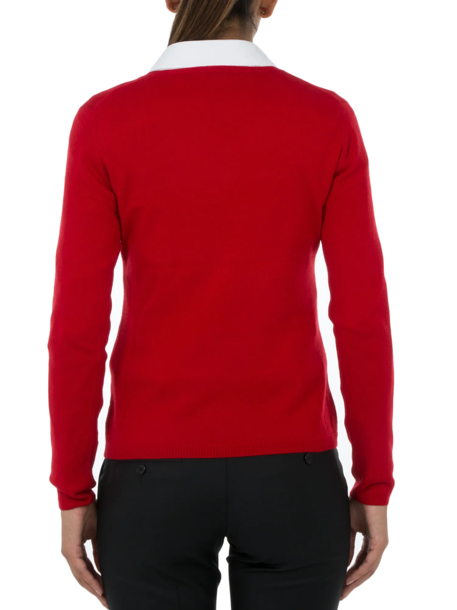 Femme Bruce Field Pull fermme col V en laine et cachemire jauge 12 Maeva