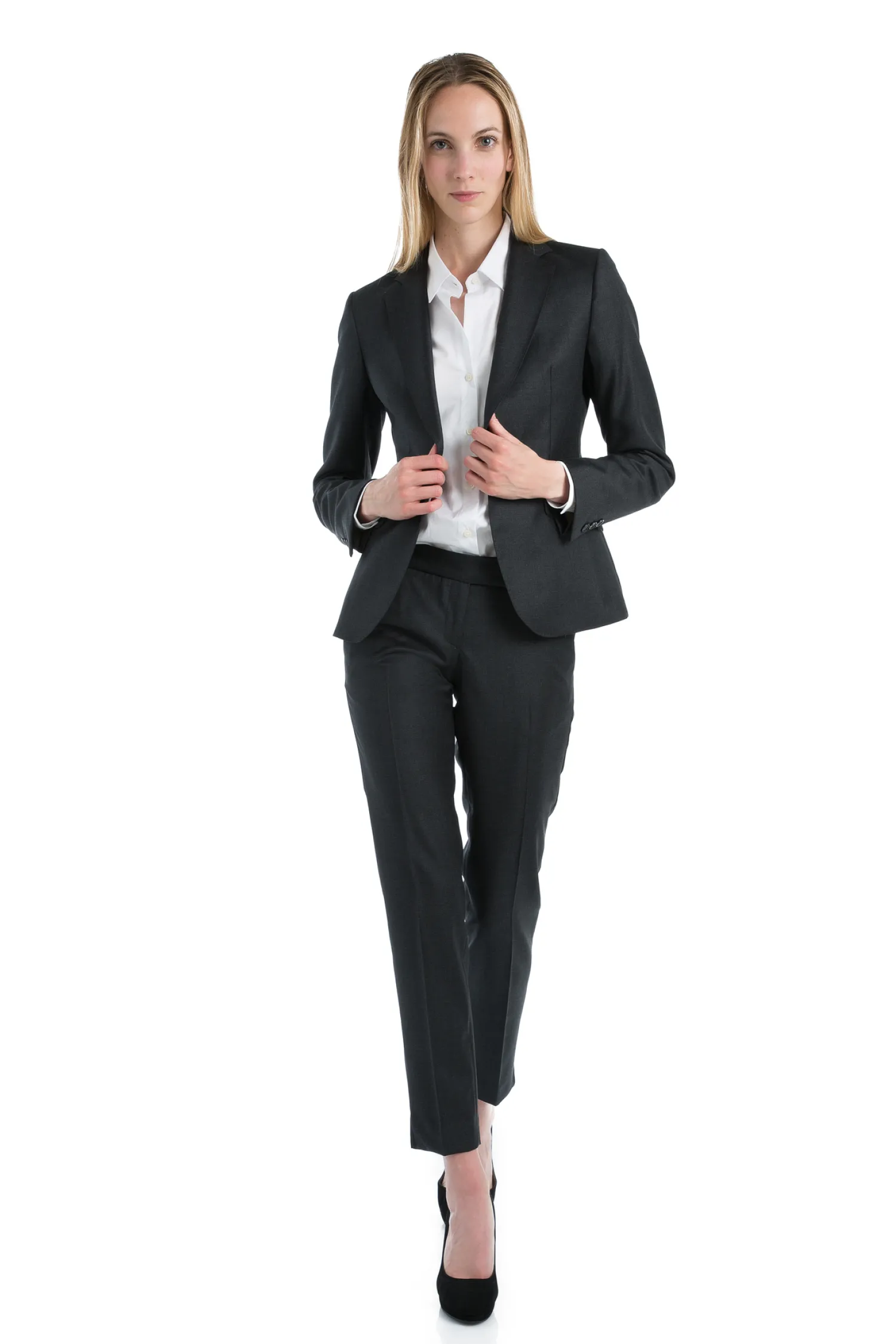 Femme Bruce Field Tailleur cintré pure laine pantalon cigarette Super 110's Vitale Barberis Canonico