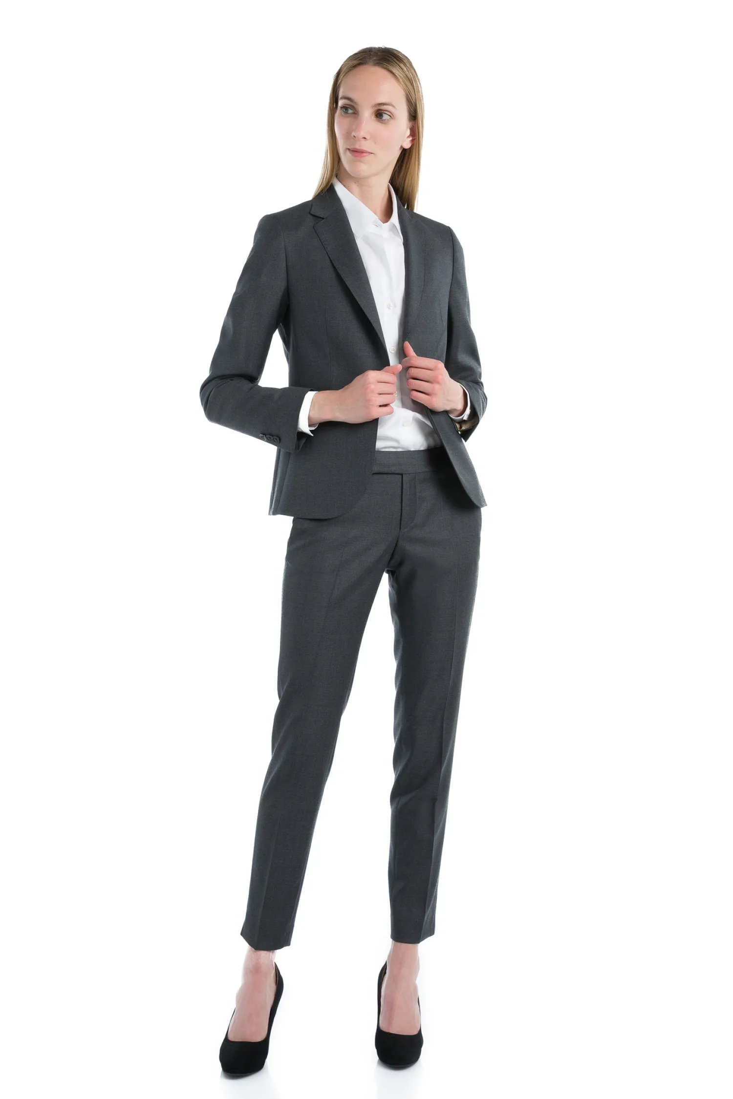 Femme Bruce Field Tailleur cintré pure laine pantalon cigarette Super 110's Vitale Barberis Canonico