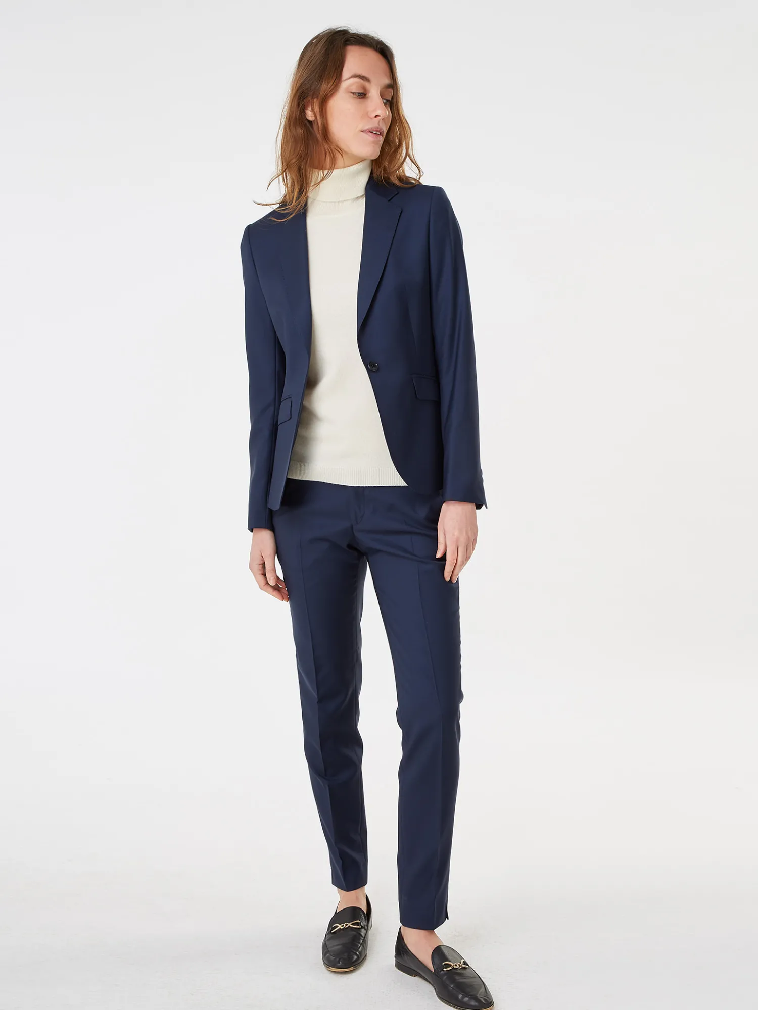 Femme Bruce Field Tailleur cintré pure laine pantalon cigarette Super 110's Vitale Barberis Canonico