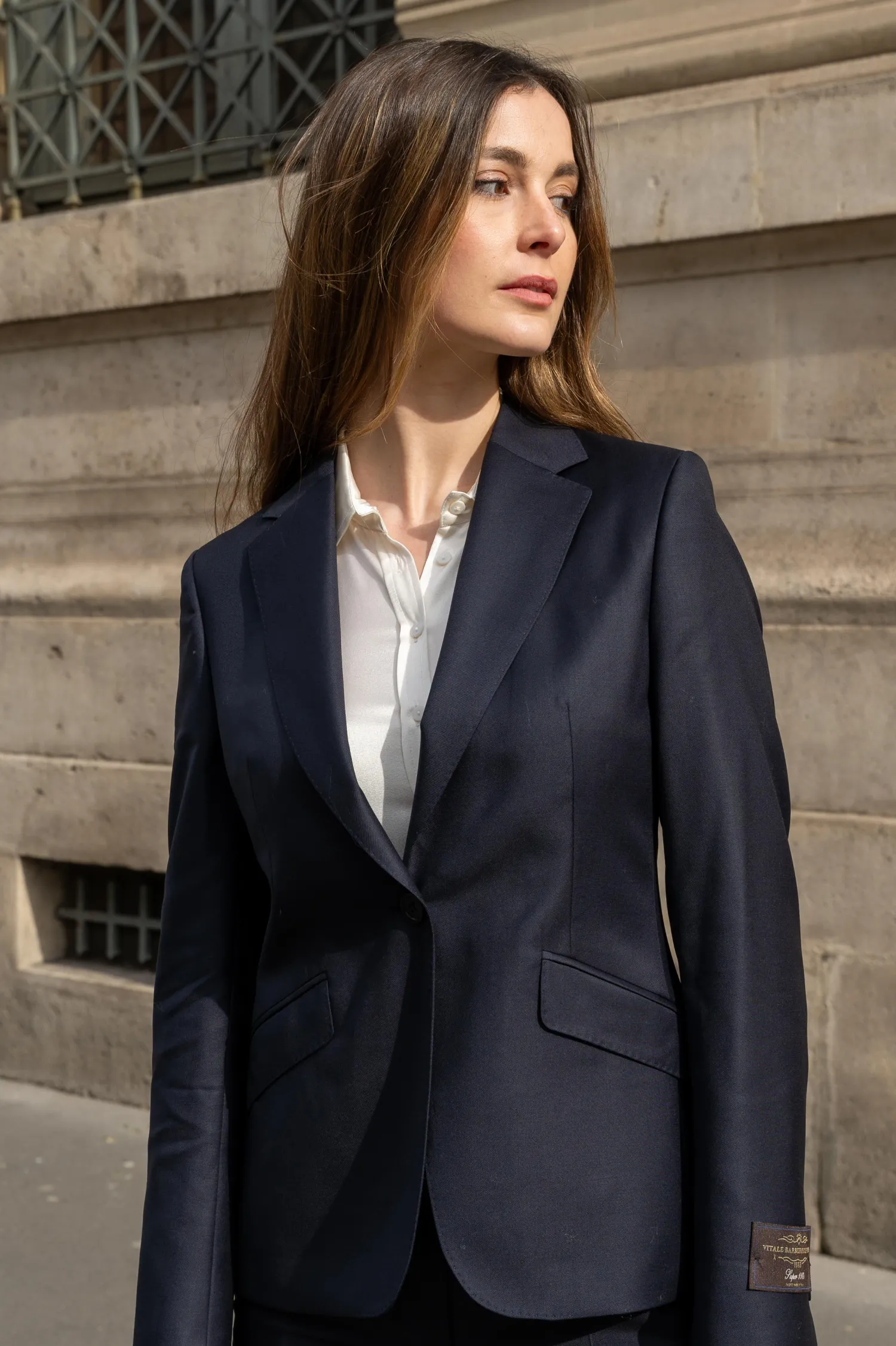 Femme Bruce Field Tailleur cintré pure laine pantalon cigarette Super 110's Vitale Barberis Canonico