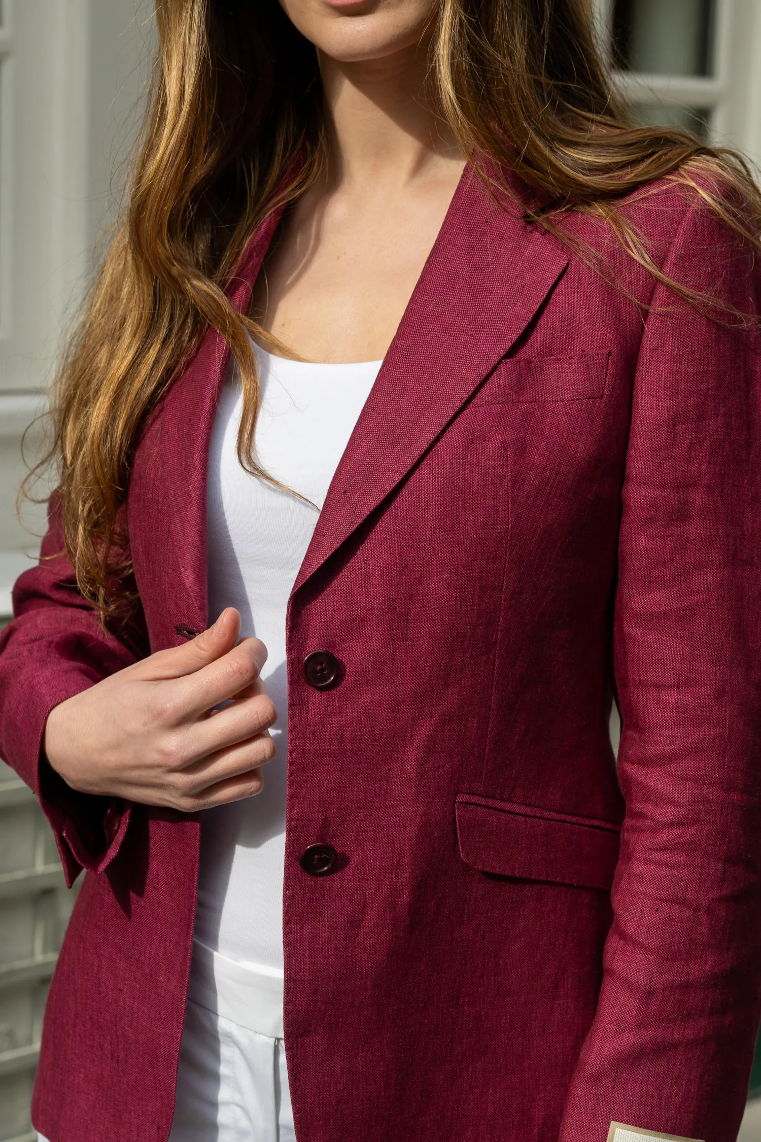 veste_daniela_cintre_en_pure_lin_pais_angelico_2-1.webp Femme Bruce Field Veste Daniela cintrée en pure lin épais Angelico